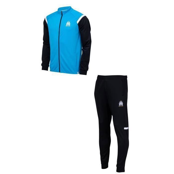 Survetement enfant fit OM Collection officielle OLYMPIQUE DE MARSEILLE Noir Indoor Respirant