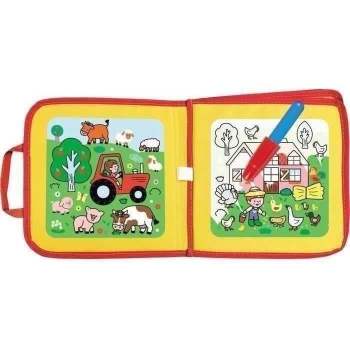Nathan Coloréo - Coloriage Magique à L'Eau Pour Enfants Dès 3 Ans - La Ferme, Livret Réutilisable à L'Infini Avec Stylo