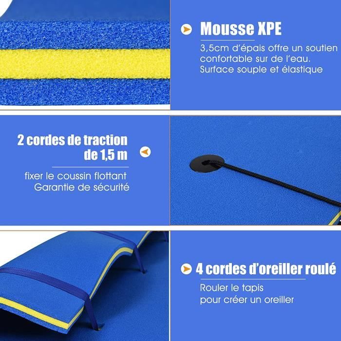 Llchaensc Tapis De Flotteur d'eau Piscine Mousse Coussin Flottant