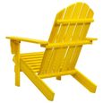 80102Haut de gamme® Chaise d'extérieur - Chaise de jardin - Robustes et Résistantes - Adirondack Bois de sapin massif Jaune-3