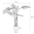 Philodendron artificiel toucher naturel 120cm-3