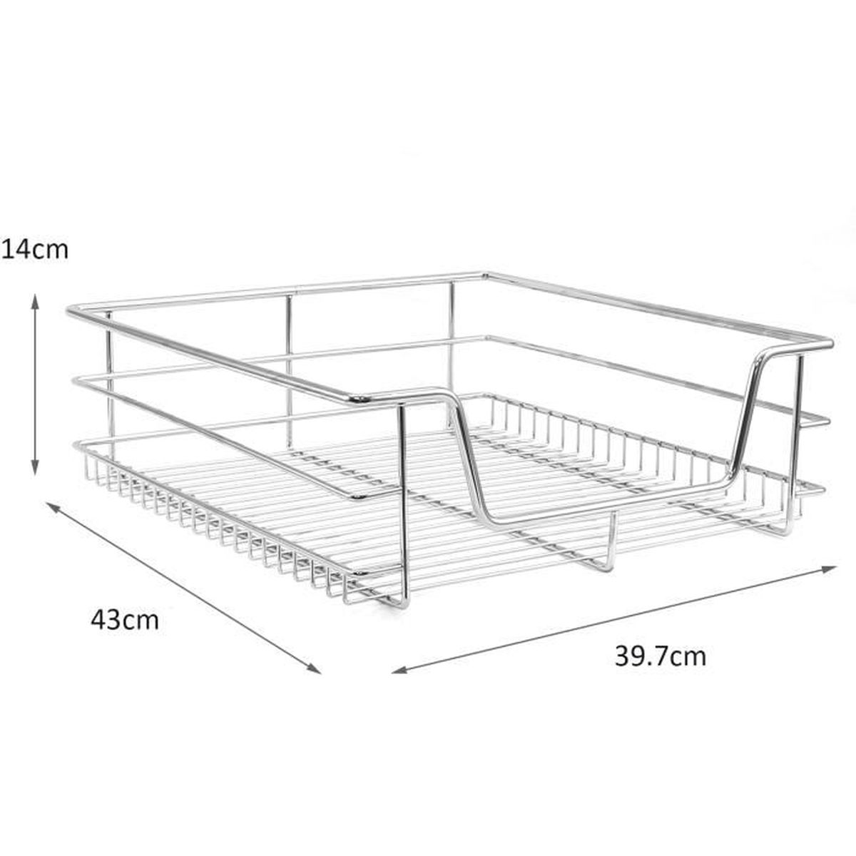 3 Paniers Coulissants Kukoo Pour Placard Ou Cabinet De Cuisine De