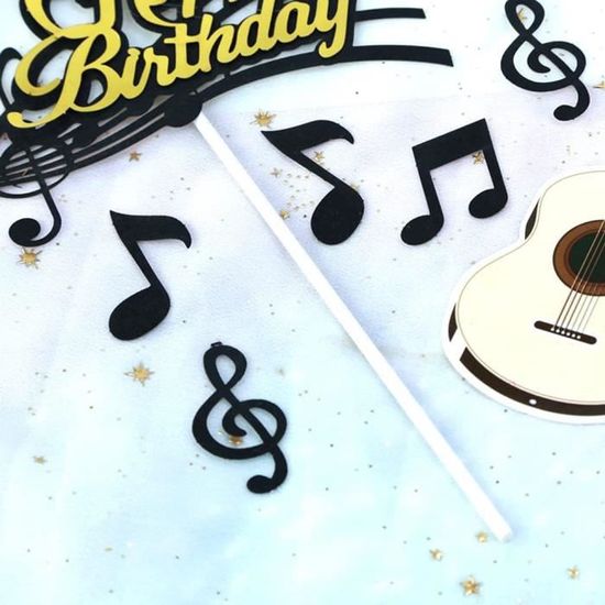 40 Pieces Notes De Musique Cupcake Topper Decoration De Gateau Joyeux Anniversaire Decorationgateau De Guitare Tartelettes De 619 Cdiscount Beaux Arts Et Loisirs Creatifs