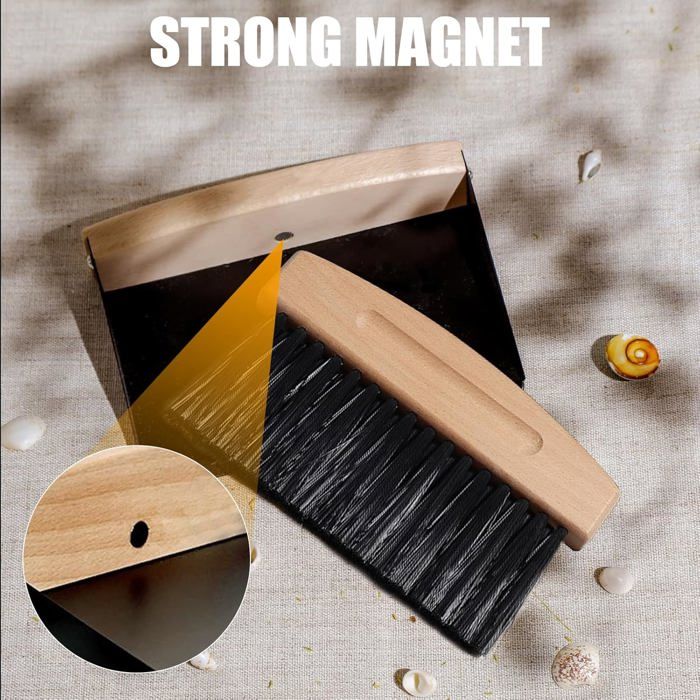 Ensemble Balai Et Pelle à Poussière - Ensemble Pelle Et Balai - Aspirateur à Main Avec Brosse De Nettoyage - Ensemble De Pelle à Balayette De Bureau - Motif Ours De Dessin