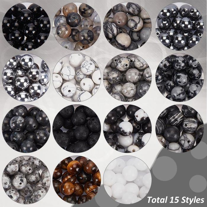 500 Perles En Verre Rondes – Lot De Rondelles Pour Bijoux, Colliers, DIY (Qualité Générique)