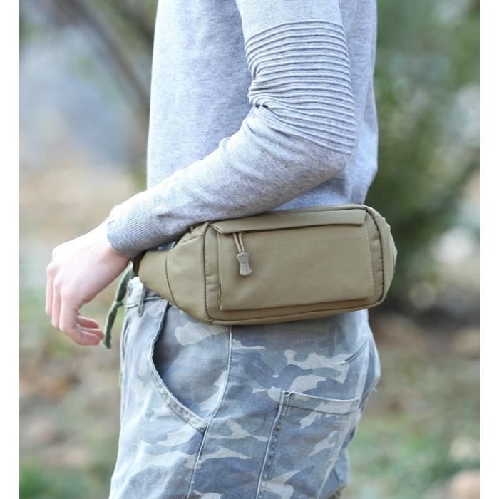 Sac Banane Unisexe étanche, Noir, Multi-poches, Réglable - Neuf Avec étiquettes