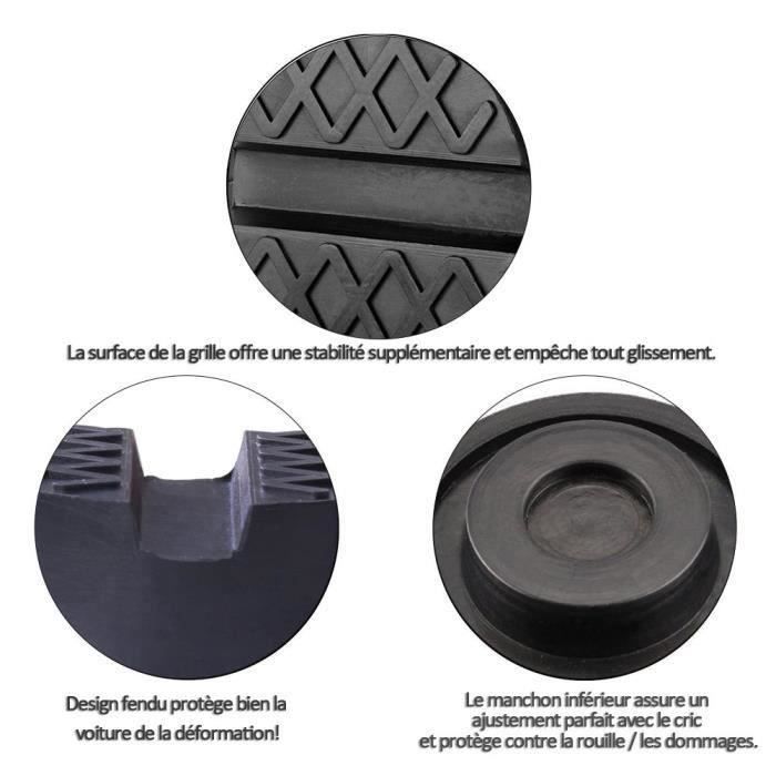 Tampon Caoutchouc Pour Cric - Universel, Diamètre 12,7 Cm, épaisseur 2,5 Cm, Charge 4 Tonnes, Protection Carrosserie - 3