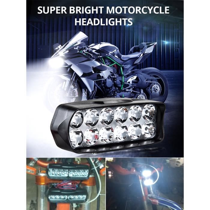Chelhead LED Phare 5.5 Pouces 12W Projecteur Spot longue portée Moto Feux de Travail Lampe 12V 24V hors route pour Voiture 4x4 Truck ATV SUV Camion
