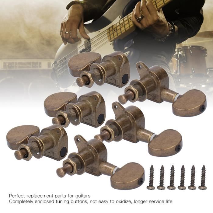 Lot De 6 Mécaniques D'Accordage Pour Guitare Gibson Les Paul - 3G + 3D Doré