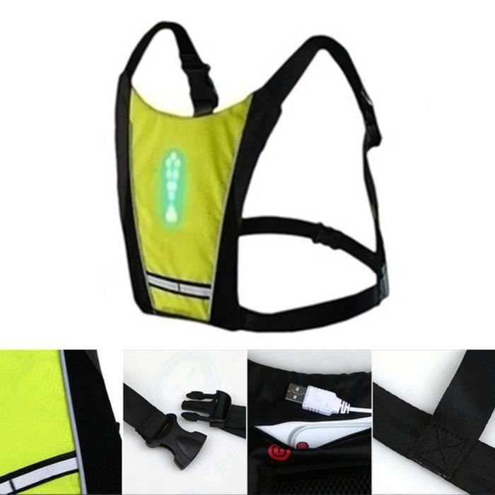 Gilet LED Clignotant Botiniv – Réfléchissant Avec Télécommande Pour Course Et Vélo, Sécurité Nuit, Étanche