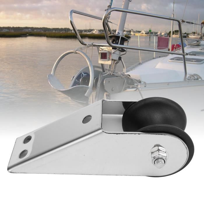 Support D'ancre Pour Bateau - Acier Inoxydable 316 Avec Rouleau Caoutchouc - Fixation étrave 17.2x6.5cm
