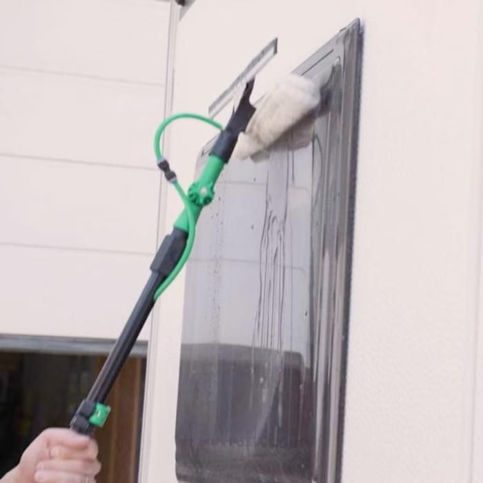 Nettoyeur De Fenêtre Avec Poignée Télescopique, Nettoyage Photovoltaïque, Manche Télescopique, Brosse De Lavage Télescopique Pour Panneaux Solaires Photovoltaïques, Fenêtres, Brosse De 55 Cm, 6 M