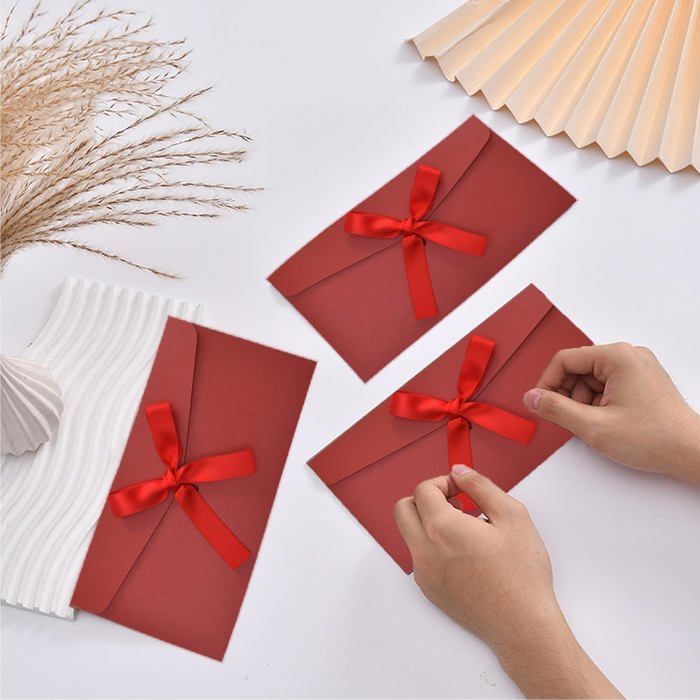 15 Enveloppes Cadeaux En Papier Kraft Avec Rubans - A5 (22x11 Cm), 5 Couleurs, Pour Billets, Chèques Cadeaux