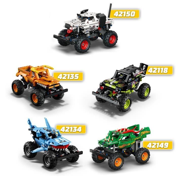 LEGO® Technic 42149 Monster Jam Dragon, 2-en-1, Monster Truck Jouet, Voiture  de Course - Cdiscount Jeux - Jouets
