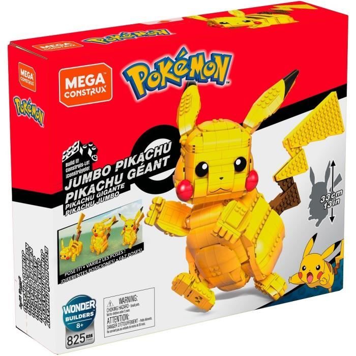 2 avis sur Jeu de construction Mega Bloks Pikachu géant à construire 325  pièces Jaune - Autres jeux de construction