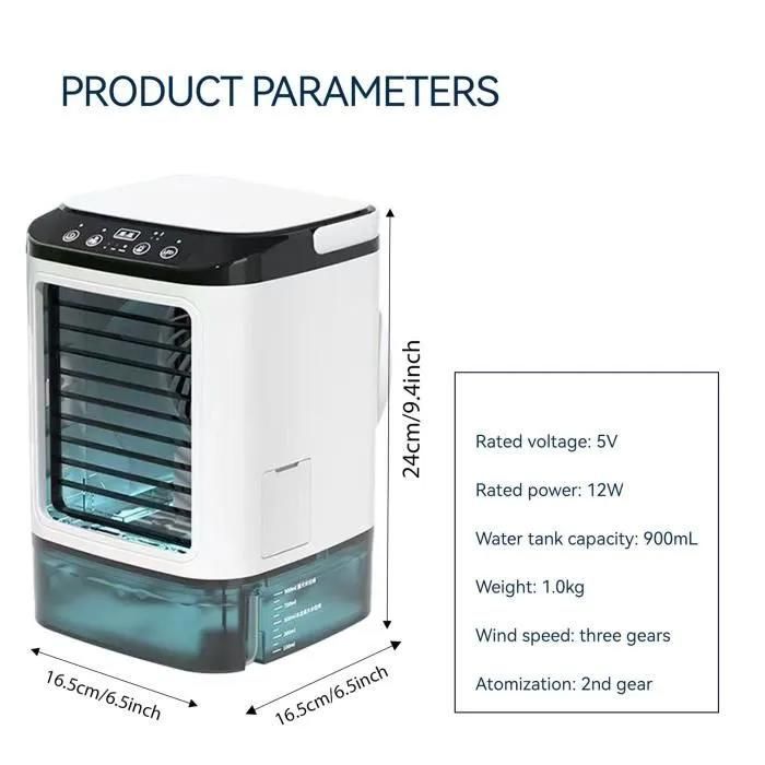 Ventilateur De Cou Portable Pliable - 5000mAh, 199 Vitesses, Fonction Rafraîchissante, écran LED