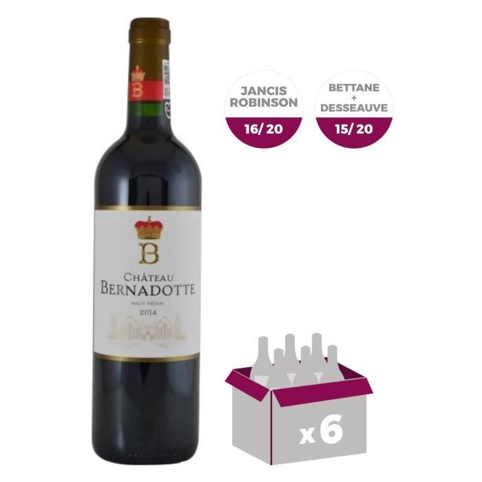 CHÂTEAU BERNADOTTE 2014 Haut-Médoc Grand Cru Classé de Bordeaux - Rouge - 75 cl x 6