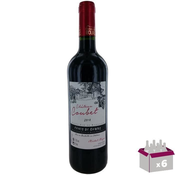 Château Coubet 2014 Côtes de Bourg - Vin rouge de Bordeaux x6