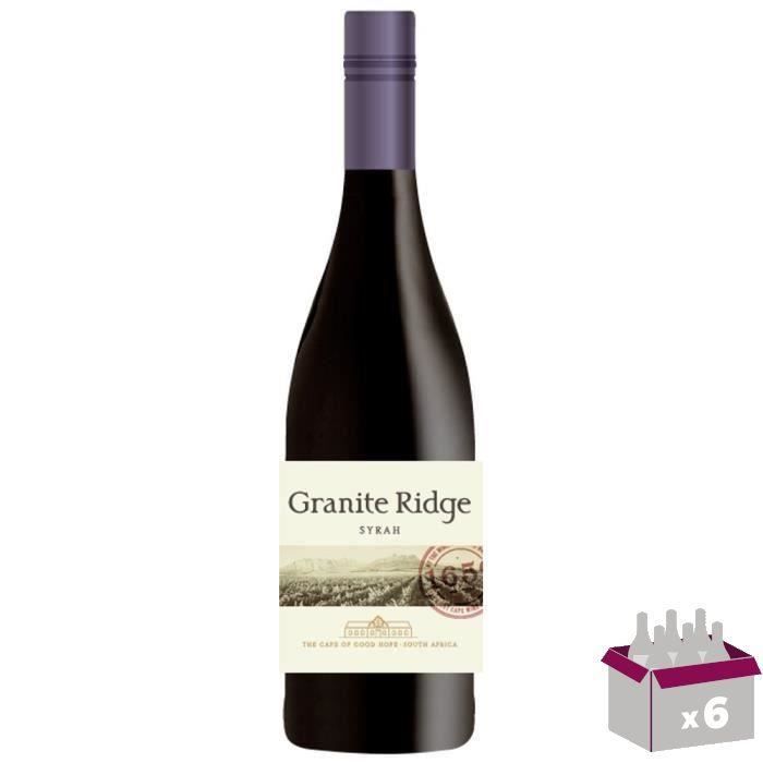 Granite Ridge 2014 Syrah - Vin rouge d'Afrique du Sud x6