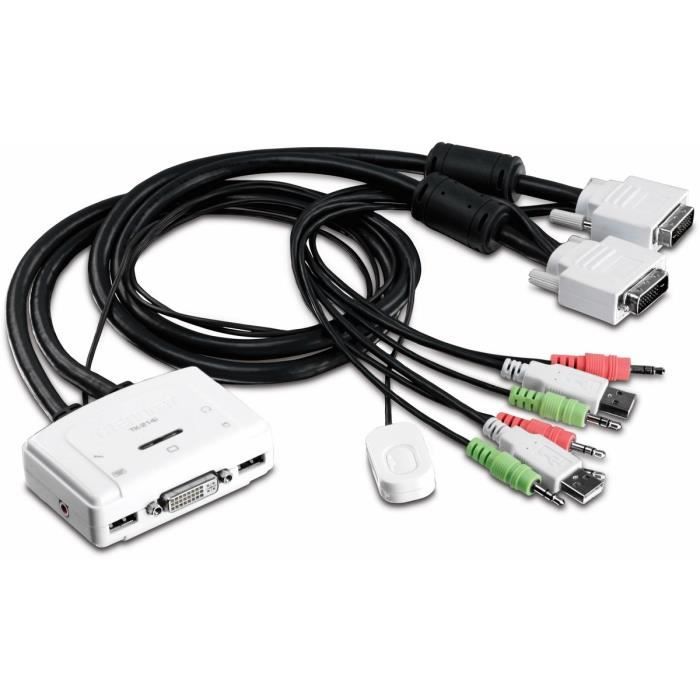 TRENDnet TK-214i Câbles KVM 2 ports USB - DVI
