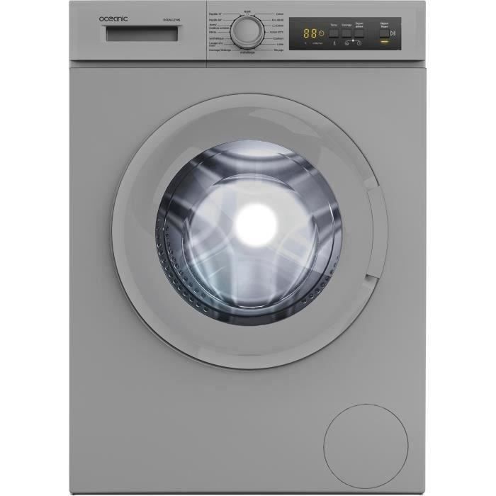 OCEANIC Lave-linge 7 kg 1400 trs, A+++, L60 cm, SILVER