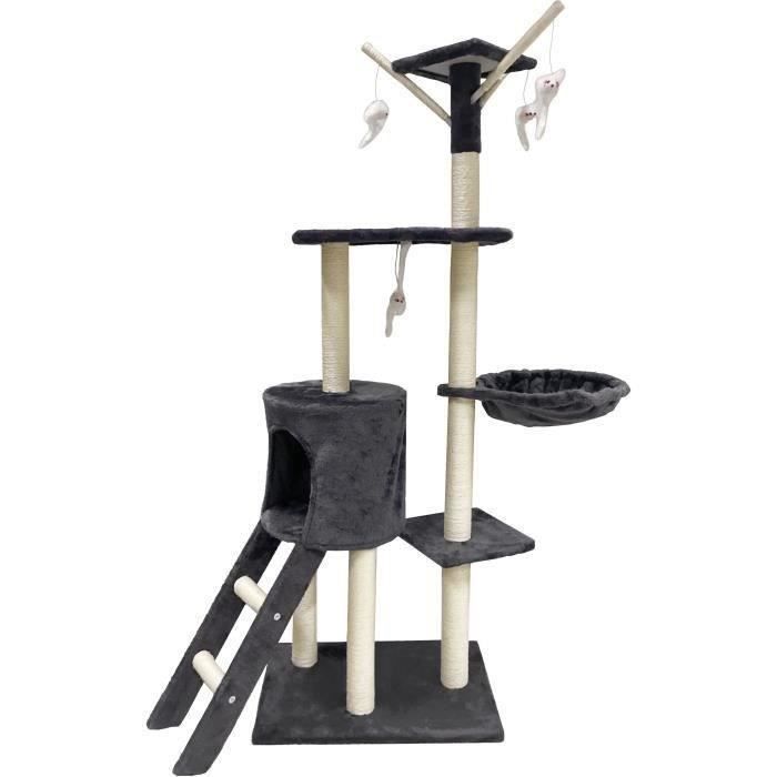 Arbre À Chat JIPSY – 3 Plateformes, 1 Perchoir, 1 Niche, 1 Escalier - vue 4
