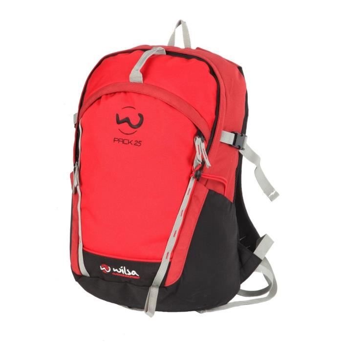 wilsa sac à dos pack 25 litres - rouge