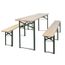 Table De Brasserie Pliable Avec 2 Bancs 220 Cm Bois De Sapin
