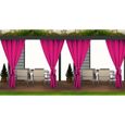 Rideaux D'extérieur Imperméable | 4 x 155x240cm Rose - Rideau Pare-Soleil pour Balcon - Rideau Exterieur pour Terrasse-0