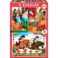 Puzzle Animaux - EDUCA - Chevaux - 2x48 pièces - Pour Enfant à partir de 4 ans-0