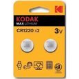Piles Kodak MAX Lithium CR1220 (pack de 2)-0