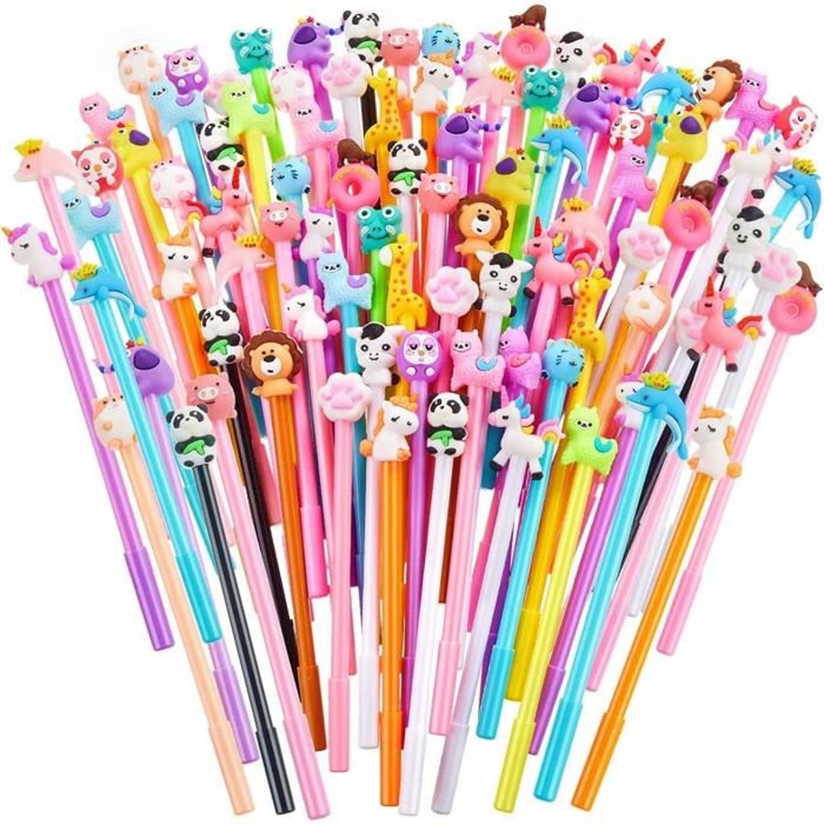 1 Pièces Kawaii Dessin Animé 0.38mm Stylo D'écriture Chanceux Rose Flamant Stylo Gel Signature Stylo Escolar Papelaria Ecole Fournitures De Bureau