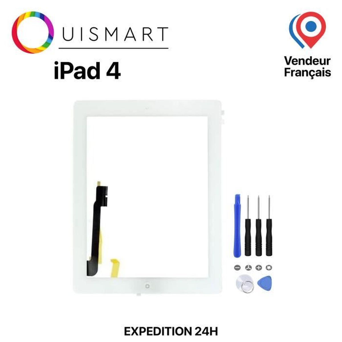 Écran Tactile Pour IPad 8 (10.2") - Modèles A2428/A2429/A2430, Noir, Neuf Sous Garantie