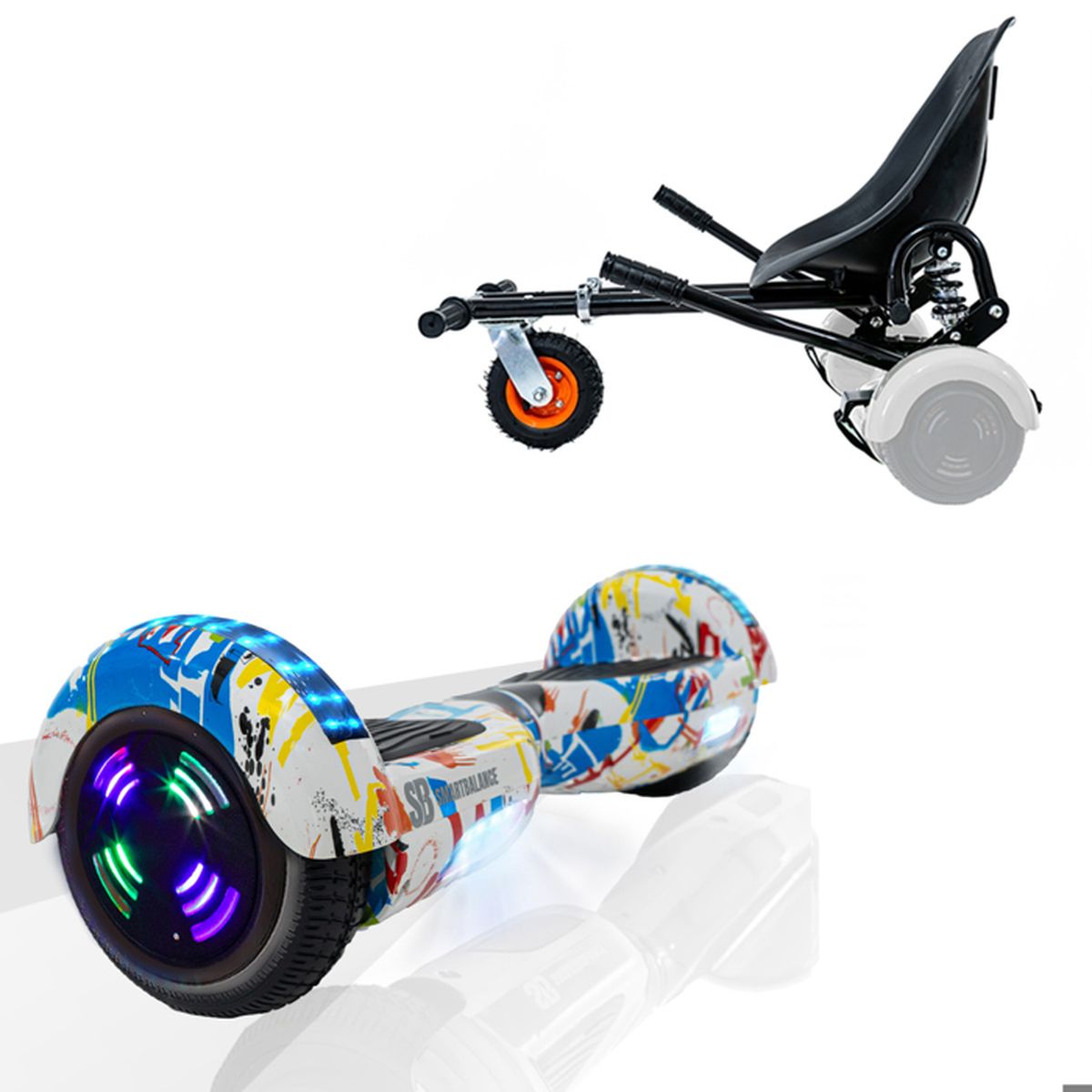 Hoverboard Regular Junior Splash 6.5 pouces avec Hoverkart Suspension ...