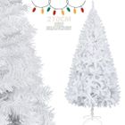 ALIGHTUP Sapin de Noël Artificiel en PVC, 210cm avec 950 Branches & Support en Fer,Blanc