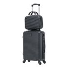 CELIMS FRANCE Valise Cabine 55x35x25cm avec Vanity | Valise CELIMS Weekend | Ultra-léger | ABS | Cadenas | 4 Roues 360 | Noir