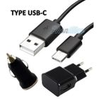 BRAND Pack Chargeur 3en1 - Phonillico® - Compatible Samsung Galaxy A5 2017 - Noir - USB-C - 1m