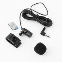 filaire 3M noir Mini Microphone de voiture avec Jack de 3.5mm, Mini Microphone externe filaire, pour autoradi