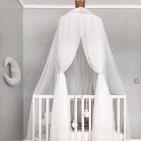 Ciel de lit Moustiquaire décoration de chambre à coucher protectrice pour lits bébé contre insectes et moustiques, 240cm[176]