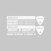 Stickers Ducati performance Ref: MOTO-016 Blanc