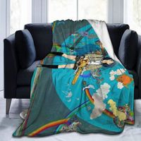 Couverture de lit colorée Anime - Marque - Modèle - Adulte - Violet - 125 x 150 cm - Colorée - Mixte - Peluche