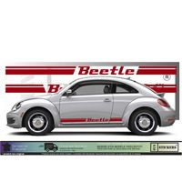 Volkswagen bande new beetle - ROUGE - Kit Complet - Tuning Sticker Autocollant Graphic Decals