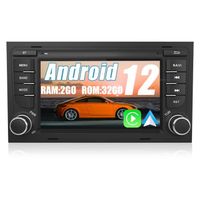 AWESAFE Autoradio Android 12 pour Audi A4 B6 B7/S4/RS4(2000-2012) avec 7 Pouces Écran Tactile avec GPS Carplay Android Auto WiFi