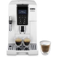 Machine expresso automatique avec broyeur - DELONGHI Dinamica ECAM350.35.W - Blanc - buse vapeur - 15 bar - Machine à café grains