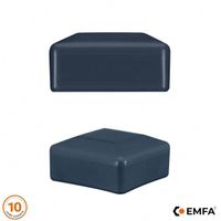 Capuchon pour poteau carré 80x80 mm - Anthracite - 10 pièces - Chapeau pour tuyau clôture - Embout rond EMFA ®