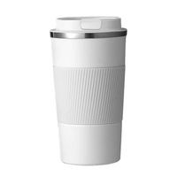 Tasse à café double couche en acier inoxydable de 510ml, tasse isolée sous vide portable, tasse d'eau de voiture créative et simple