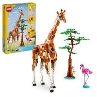 LEGO® 31150 Creator 3en1 Les Animaux Sauvages du Safari, Jouet avec Figurines d'Animaux, Girafe, Gazelles et Lion