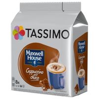 LOT DE 5 - TASSIMO - Maxwell House Cappuccino goût Choco - boite de 8 dosettes