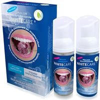 Mousses Dentifrice Blancheur Goût Menthe X2  WHITE CARE ® Kit blanchiment dentaire objectif dent blanche à domicile par White Care