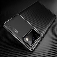 Coque Pour Samsung Galaxy S20 Silicone Slim Antichoc Fibre de Carbone Noir